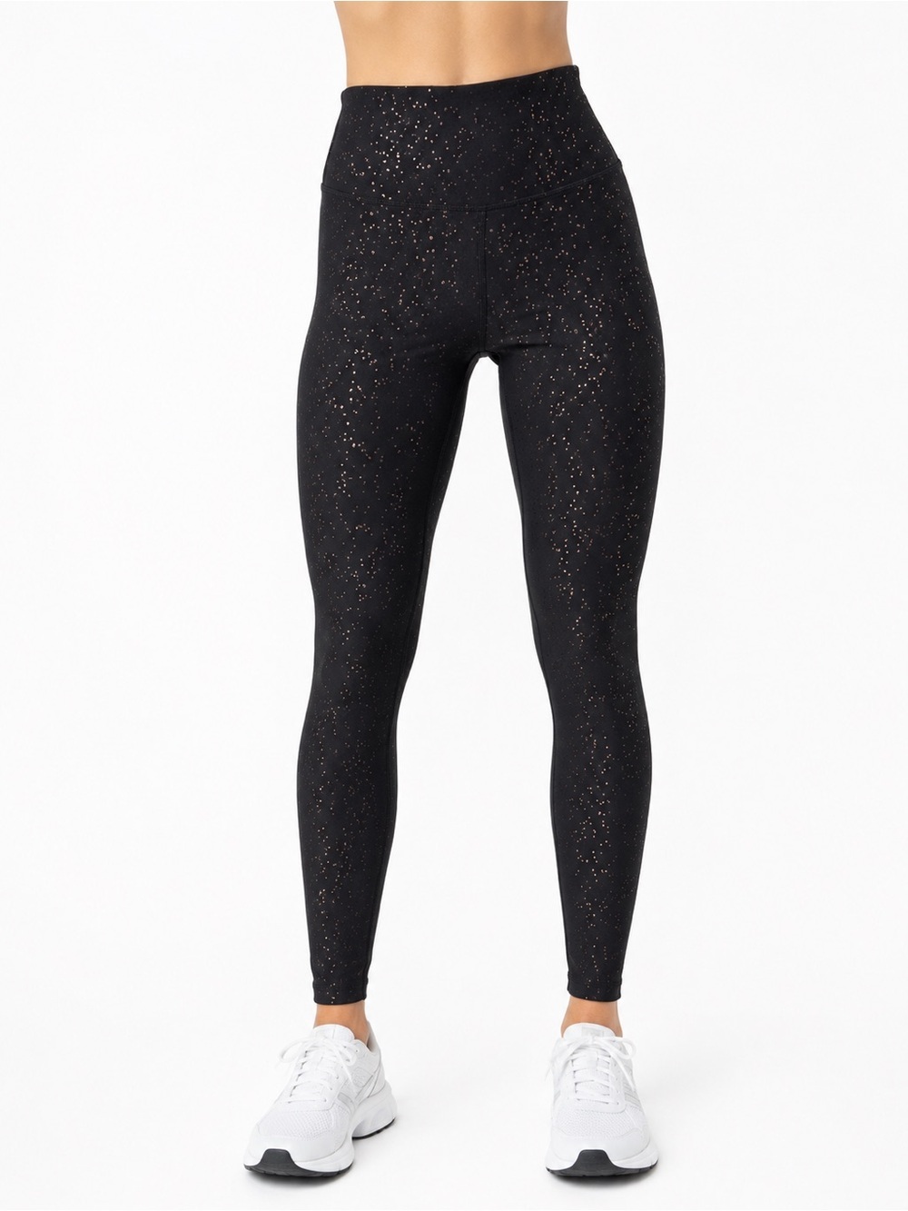 MPG Black Rose Gold Speckled High Waist Leggings | Buttery Soft Activewear S